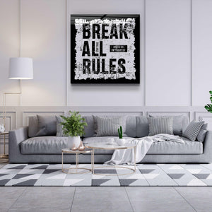 ."Brake All Rules". Motivational Glass Wall Art - ArtDesigna Glass Printing Wall Art