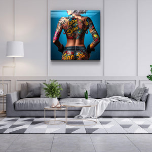 ."Tattooed v1". Designer's Collection Glass Wall Art - ArtDesigna Glass Printing Wall Art