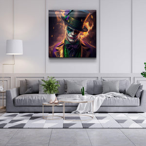 ."Joker of the Dark Side". Secret World Collection Glass Wall Art - ArtDesigna Glass Printing Wall Art