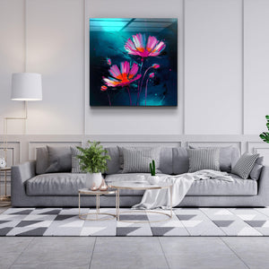 ."Flowers". Secret World Collection Glass Wall Art - ArtDesigna Glass Printing Wall Art