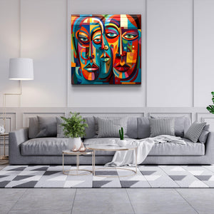 ."Abstract Faces". Designers Collection Glass Wall Art - ArtDesigna Glass Printing Wall Art
