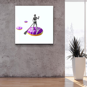 ."On a Donut Boat". Contemporary Collection Glass Wall Art - ArtDesigna Glass Printing Wall Art