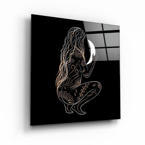 ."Moon Modern V2". Designer's Collection Glass Wall Art - ArtDesigna Glass Printing Wall Art