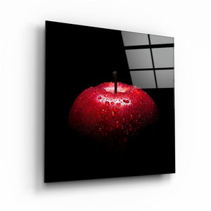 ・"Red Apple"・Glass Wall Art - ArtDesigna Glass Printing Wall Art