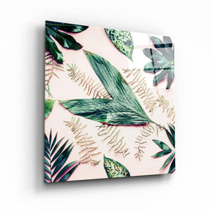 ・"Tropical Leaves"・Glass Wall Art - ArtDesigna Glass Printing Wall Art