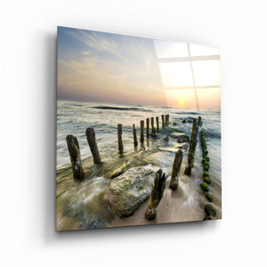 ・"Ruined Dock"・Glass Wall Art - ArtDesigna Glass Printing Wall Art