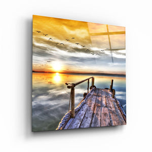 ・"Sunset Landscape"・Glass Wall Art - ArtDesigna Glass Printing Wall Art
