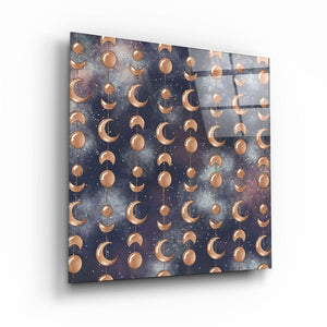 ."Moon Drops Grey". Glass Wall Art - ArtDesigna Glass Printing Wall Art
