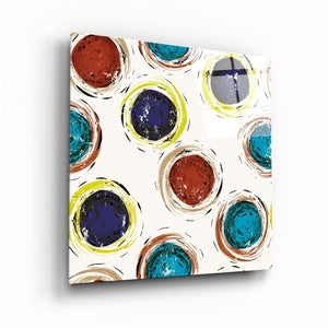 ・"Abstract Circles"・Glass Wall Art - ArtDesigna Glass Printing Wall Art