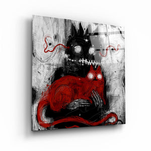 ・"Abstract Cat"・Glass Wall Art - ArtDesigna Glass Printing Wall Art