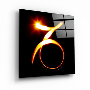 ."Capricorn Zodiac Symbol". Glass Wall Art - ArtDesigna Glass Printing Wall Art
