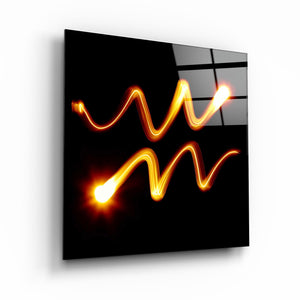 Zodiac Symbols in Black Glass Wall Art - Artdesigna