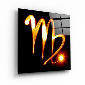 ."Virgo Zodiac Symbol". Glass Wall Art - ArtDesigna Glass Printing Wall Art