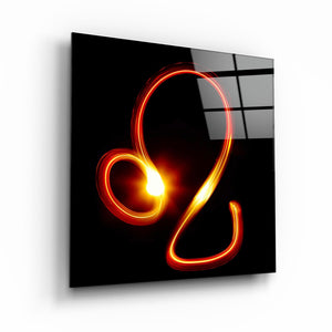 ."Leo Zodiac Symbol". Glass Wall Art - ArtDesigna Glass Printing Wall Art