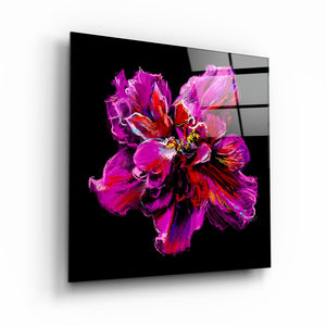 ・"Abstract Purple Flower"・Glass Wall Art - ArtDesigna Glass Printing Wall Art