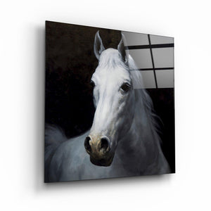 Calm in White | Glass Wall Art - Artdesigna