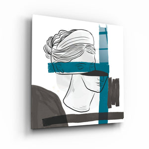 ・"Abstract Woman Portrait Painting"・Glass Wall Art - ArtDesigna Glass Printing Wall Art