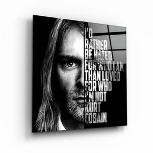 ・"Kurt Cobain"・Designers Collection Glass Wall Art - ArtDesigna Glass Printing Wall Art