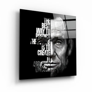・"Abraham Lincoln "・Designers Collection Glass Wall Art - ArtDesigna Glass Printing Wall Art
