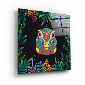 ・"Animal Republic-Iguana"・Designers Collection Glass Wall Art - ArtDesigna Glass Printing Wall Art