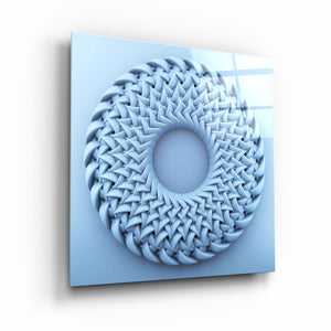 ."Abstract Circular Knitting". Designer's Collection Glass Wall Art - ArtDesigna Glass Printing Wall Art
