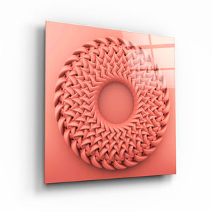 ."Abstract Circular Knitting V3". Designer's Collection Glass Wall Art - ArtDesigna Glass Printing Wall Art