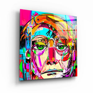 ."Face Illustration-Abstract". Designer's Collection Glass Wall Art - ArtDesigna Glass Printing Wall Art