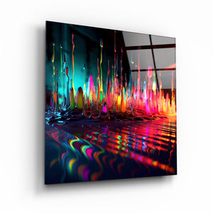 ."Paint Drops V1". Designers Collection Glass Wall Art - ArtDesigna Glass Printing Wall Art