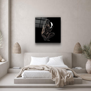 ."Moon Modern V2". Designer's Collection Glass Wall Art - ArtDesigna Glass Printing Wall Art