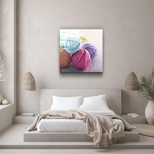 ・"Colored Yarn Balls"・Glass Wall Art - ArtDesigna Glass Printing Wall Art