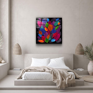 ・"Leaf Feast"・Glass Wall Art - ArtDesigna Glass Printing Wall Art