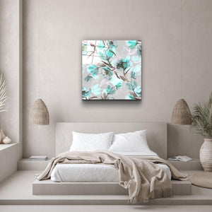 ・"Green Flower"・Glass Wall Art - ArtDesigna Glass Printing Wall Art