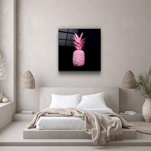 ・"Pink Pineapple"・Glass Wall Art - ArtDesigna Glass Printing Wall Art