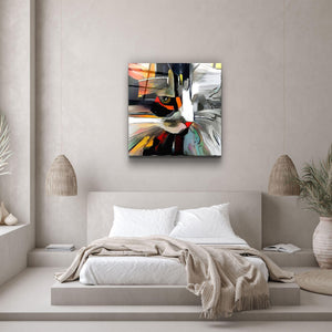 ・"Abstract Cat"・Glass Wall Art - ArtDesigna Glass Printing Wall Art