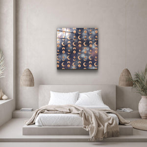 ."Moon Drops Grey". Glass Wall Art - ArtDesigna Glass Printing Wall Art