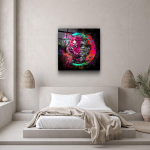 ・"Abstract Tiger"・Glass Wall Art - ArtDesigna Glass Printing Wall Art