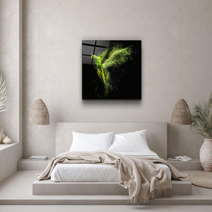 ・"Green Parrot"・Glass Wall Art - ArtDesigna Glass Printing Wall Art