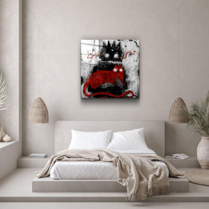 ・"Abstract Cat"・Glass Wall Art - ArtDesigna Glass Printing Wall Art