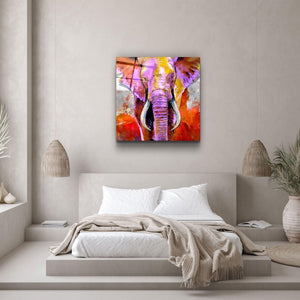 ・"Elepurple"・Glass Wall Art - ArtDesigna Glass Printing Wall Art