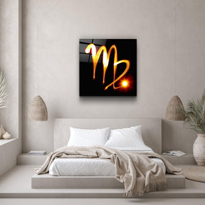 ."Virgo Zodiac Symbol". Glass Wall Art - ArtDesigna Glass Printing Wall Art