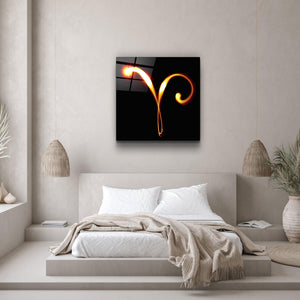 ."Aries Zodiac Symbol". Glass Wall Art - ArtDesigna Glass Printing Wall Art