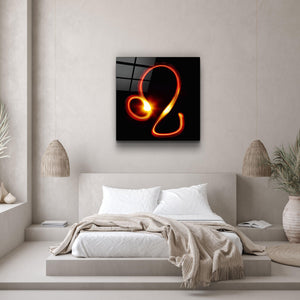 ."Leo Zodiac Symbol". Glass Wall Art - ArtDesigna Glass Printing Wall Art