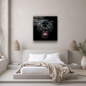 ・"Wild Panther"・Glass Wall Art - ArtDesigna Glass Printing Wall Art