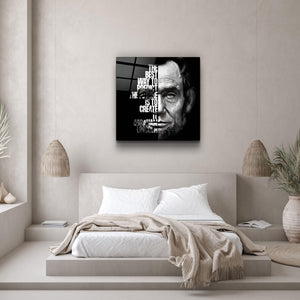 ・"Abraham Lincoln "・Designers Collection Glass Wall Art - ArtDesigna Glass Printing Wall Art