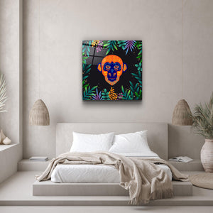 ・"Animal Republic-Monkey"・Designers Collection Glass Wall Art - ArtDesigna Glass Printing Wall Art