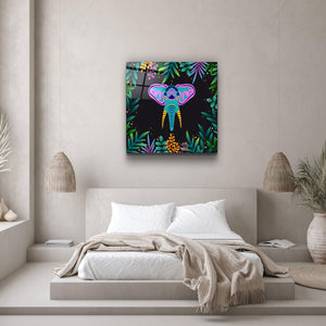 ・"Animal Republic-Elephant"・Designers Collection Glass Wall Art - ArtDesigna Glass Printing Wall Art