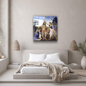 ."Leonardo da Vinci's Baptism of Christ (1470-1480)". Glass Wall Art - ArtDesigna Glass Printing Wall Art