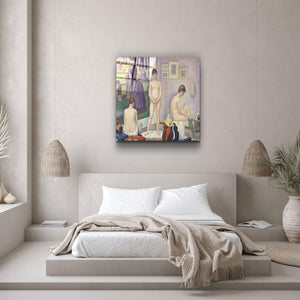 ."Models (Poseuses) (ca. 1886–1888) by Georges Seurat". Glass Wall Art - ArtDesigna Glass Printing Wall Art