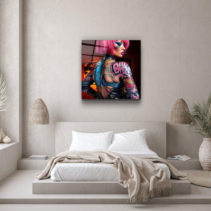 ."Tattooed v2". Designer's Collection Glass Wall Art - ArtDesigna Glass Printing Wall Art