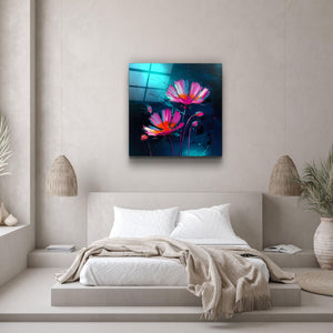 ."Flowers". Secret World Collection Glass Wall Art - ArtDesigna Glass Printing Wall Art